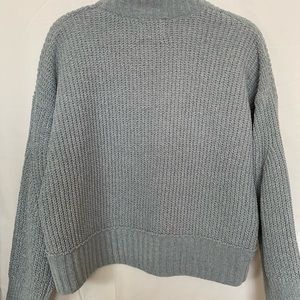 Pink Rose light blue, crop, knit, supper soft, knit top in excellent condition.